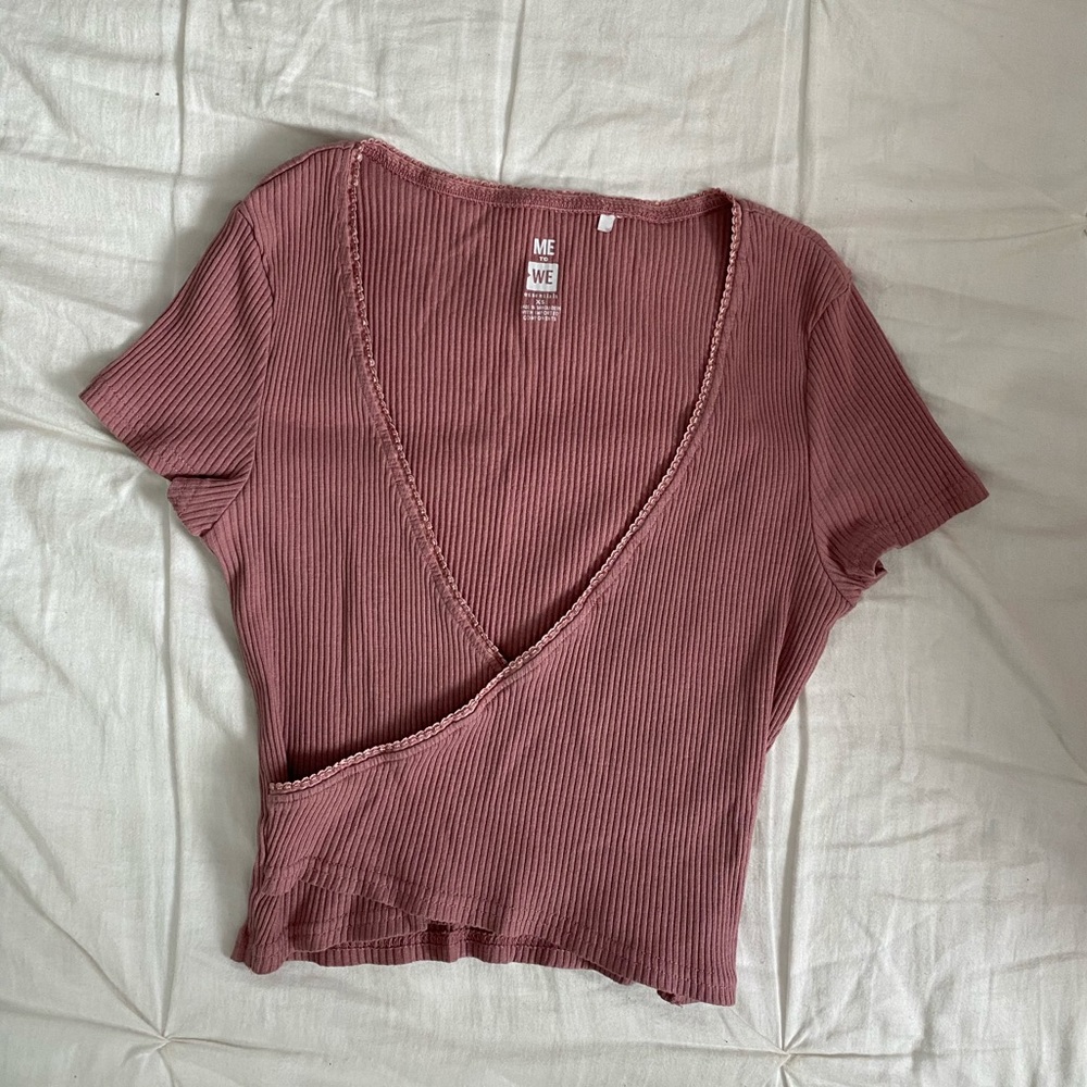 Mauve Low Cut Crop Top